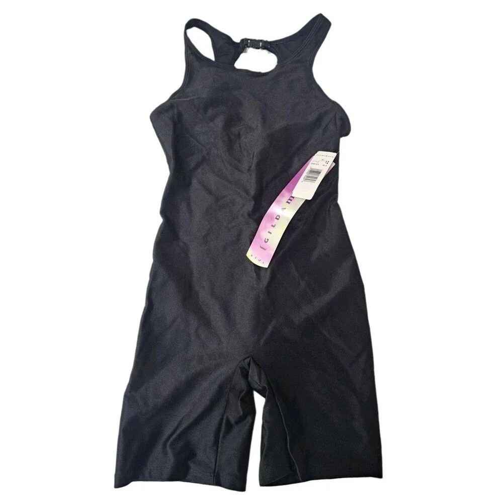 Gilda Marx Y2K Keyhole Racerback Cutout Biketard Singlet Lycra Girls Size 12/14